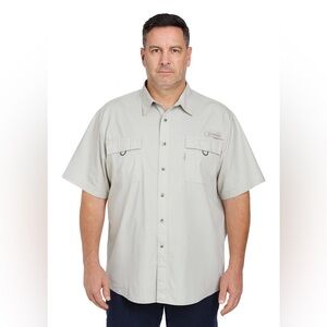 Columbia PFG Men’s XXL Short Sleeve Fishing Shirt Omni-Shade Vented‎ Button-Up